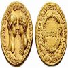 Χρυσά νομίσματα με την εικόνα του αυτοκράτορα Νέρωνα και της Αγριππίνας