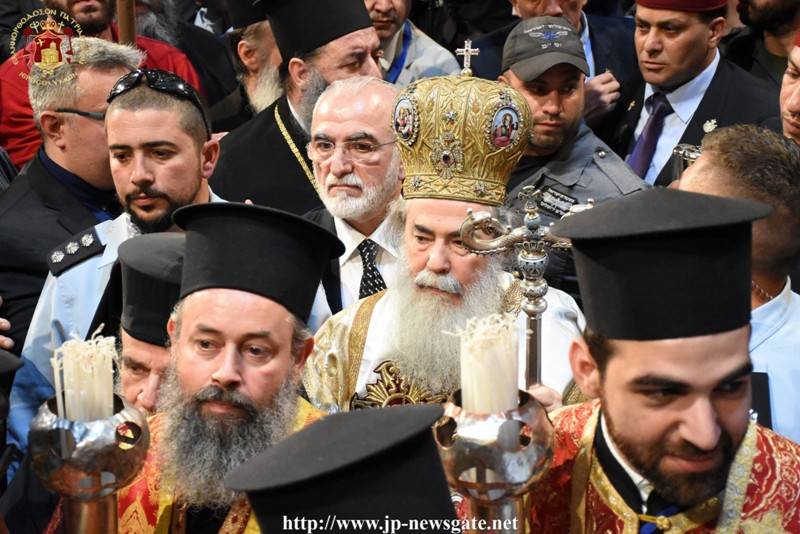 Ο Πατριάρχης Ἱεροσολύμων  κ.κ. Θεόφιλος.