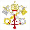 Ο θυρεός του κράτους του Βατικανού. Από το 754 ο Πάπας είναι ανώτατος άρχοντας του Παπικού κράτους στην Ιταλία. 
