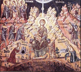 Τοιχογραφία του 16ου αιώνα στον καθολικό ναό της Ιεράς Μονής Δοχειαρίου Αγίου ΄Ορους