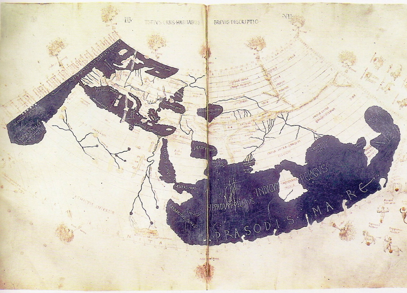 O κόσμος του Κλαύδιου Πτολεμαίου (2ος αι. μ.Χ.). Αντίγραφο από χειρόγραφο του 15ου αι. μ.Χ.