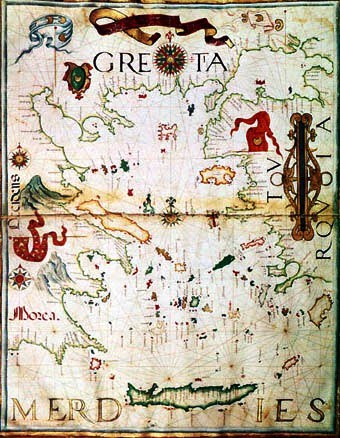 Diego Homen, Χάρτης της Ελλάδας και του Αιγαίου, 1563