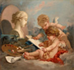 François Boucher, «Ερωτιδείς. Αλληγορία της ζωγραφικής» (1760)